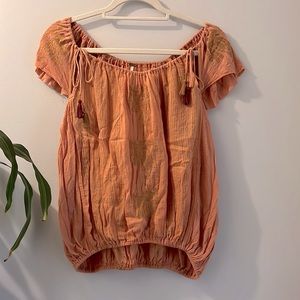 Free people | peach off the shoulder top